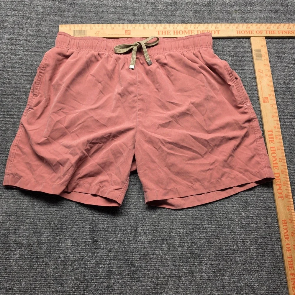 Benibeca Spain Mens Salmon Pink Swim Trunks Board Shorts Mesh Lining M
